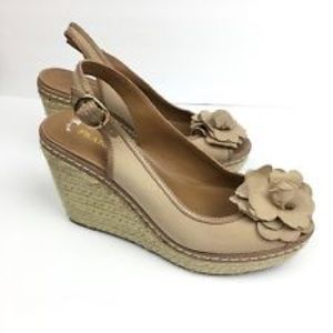 🆕 Franco Sarto Espadrille Slingback Wedge Shoes